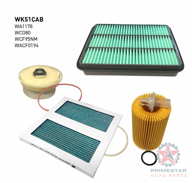 Wesfil WK51CAB Filter Service Kit | Toyota LandCruiser VDJ76 VDJ78 VDJ79 (2007–2022)