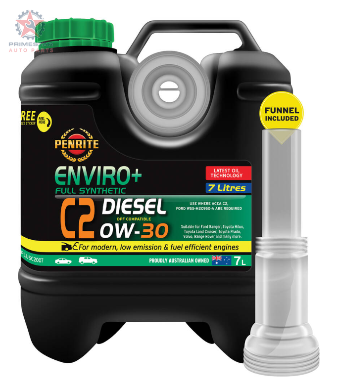 Penrite Enviro+ C2 0W-30 – 7L Full Synthetic (Mid-SAPS) Engine Oil