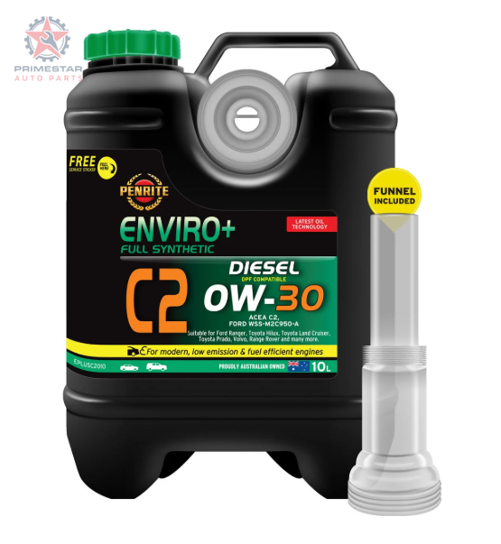 Penrite Enviro+ C2 0W-30 – 10L Full Synthetic (Mid-SAPS) Engine Oil