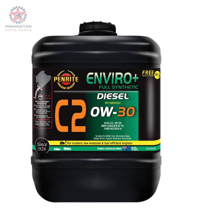 Penrite Enviro+ C2 0W-30 – 10L Full Synthetic (Mid-SAPS) Engine Oil