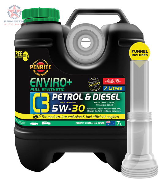 Penrite Enviro+ C3 5W-30 – 7L Full Synthetic (Mid-SAPS) Engine Oil