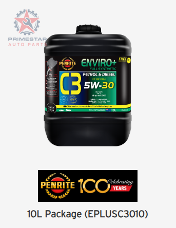 Penrite Enviro+ C3 5W-30 – 10L Full Synthetic (Mid-SAPS) Engine Oil