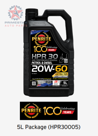 Penrite HPR 30 20W-60 – 5L High Zinc Mineral Engine Oil