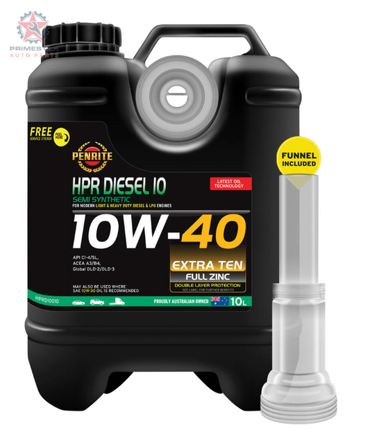 Penrite HPR Diesel 10 10W-40 – 10L Semi Synthetic (Full Zinc, EXTRA TEN)