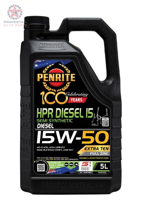 Penrite HPR Diesel 15 15W-50 – 5L Semi Synthetic Engine Oil | PrimeStar Auto Parts