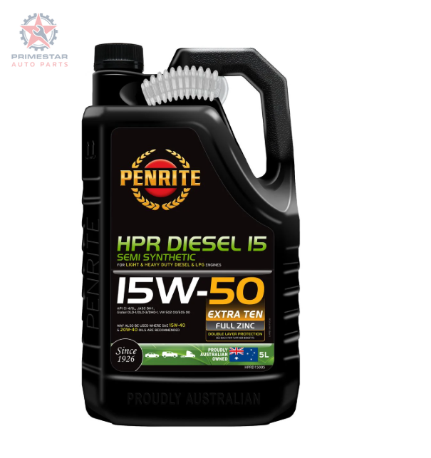 Penrite HPR Diesel 15 15W-50 – 5L Semi Synthetic (Full Zinc, EXTRA TEN)